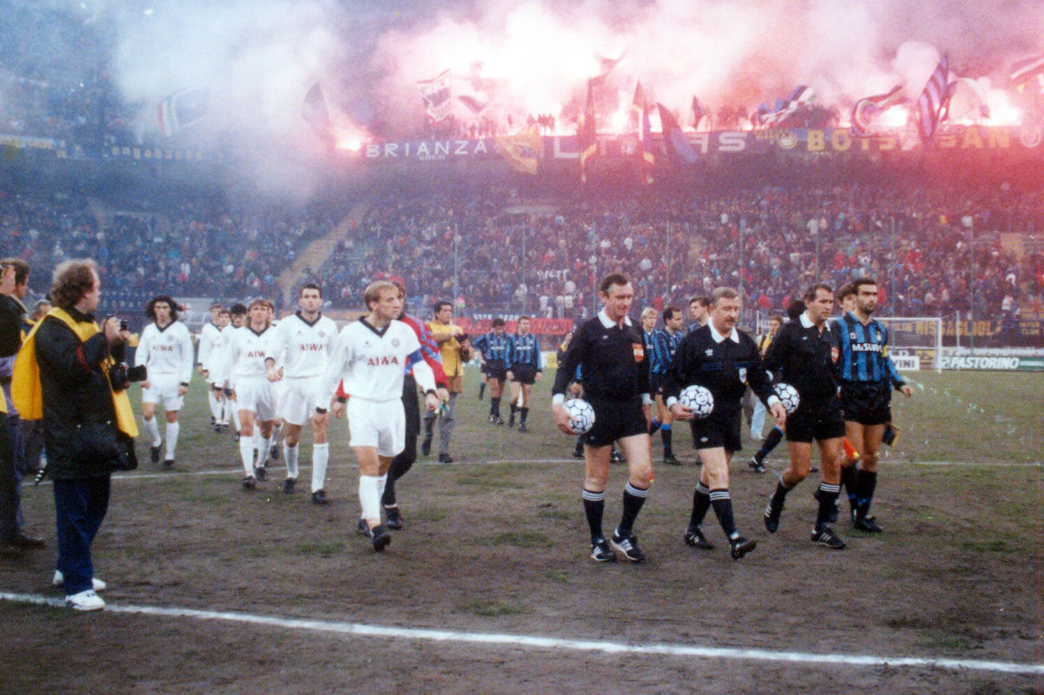 Inter-Partizan, izlazak igrača na teren